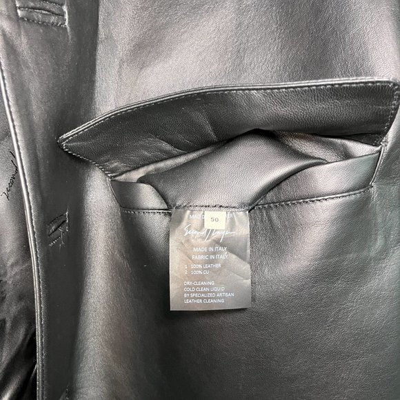 NWT Second Layer Mad Dog Leather Jacket in Black Calf - Picture 4 of 4